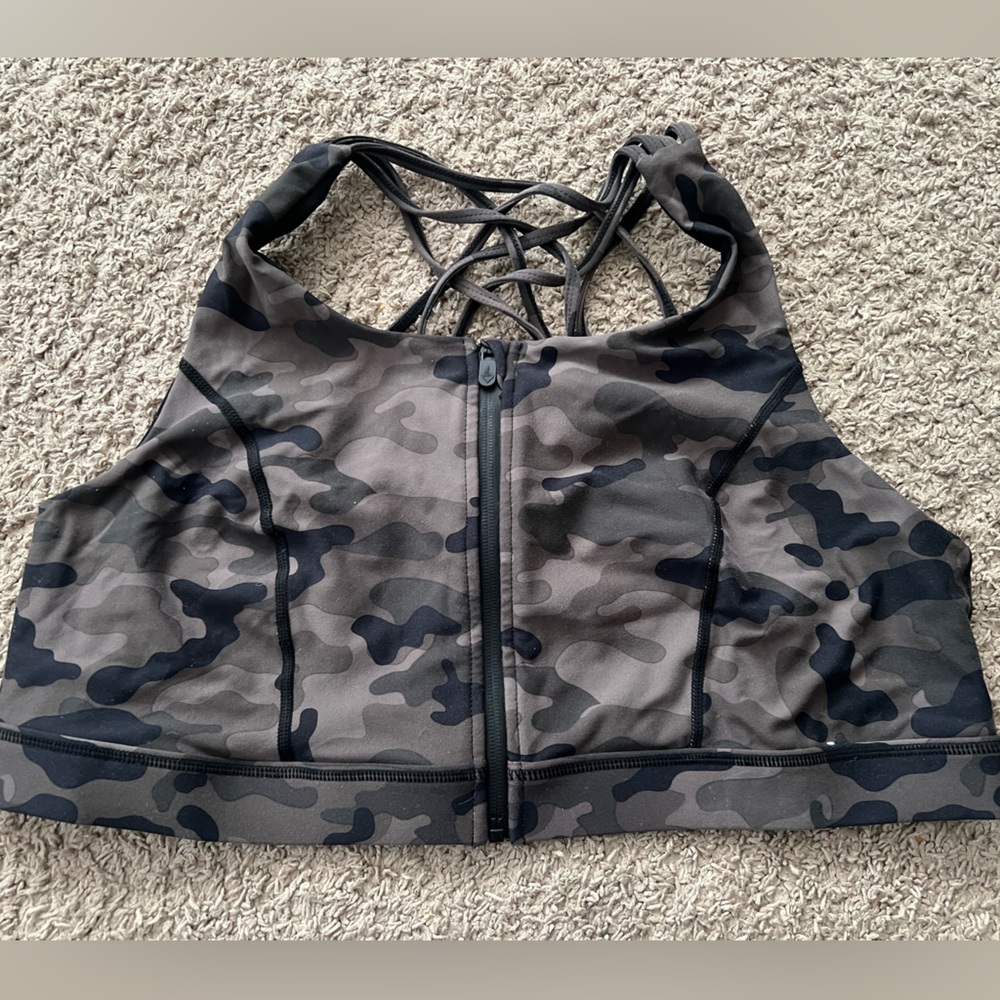 Torrid Black Happy Camper Sports Bra Top - 3X